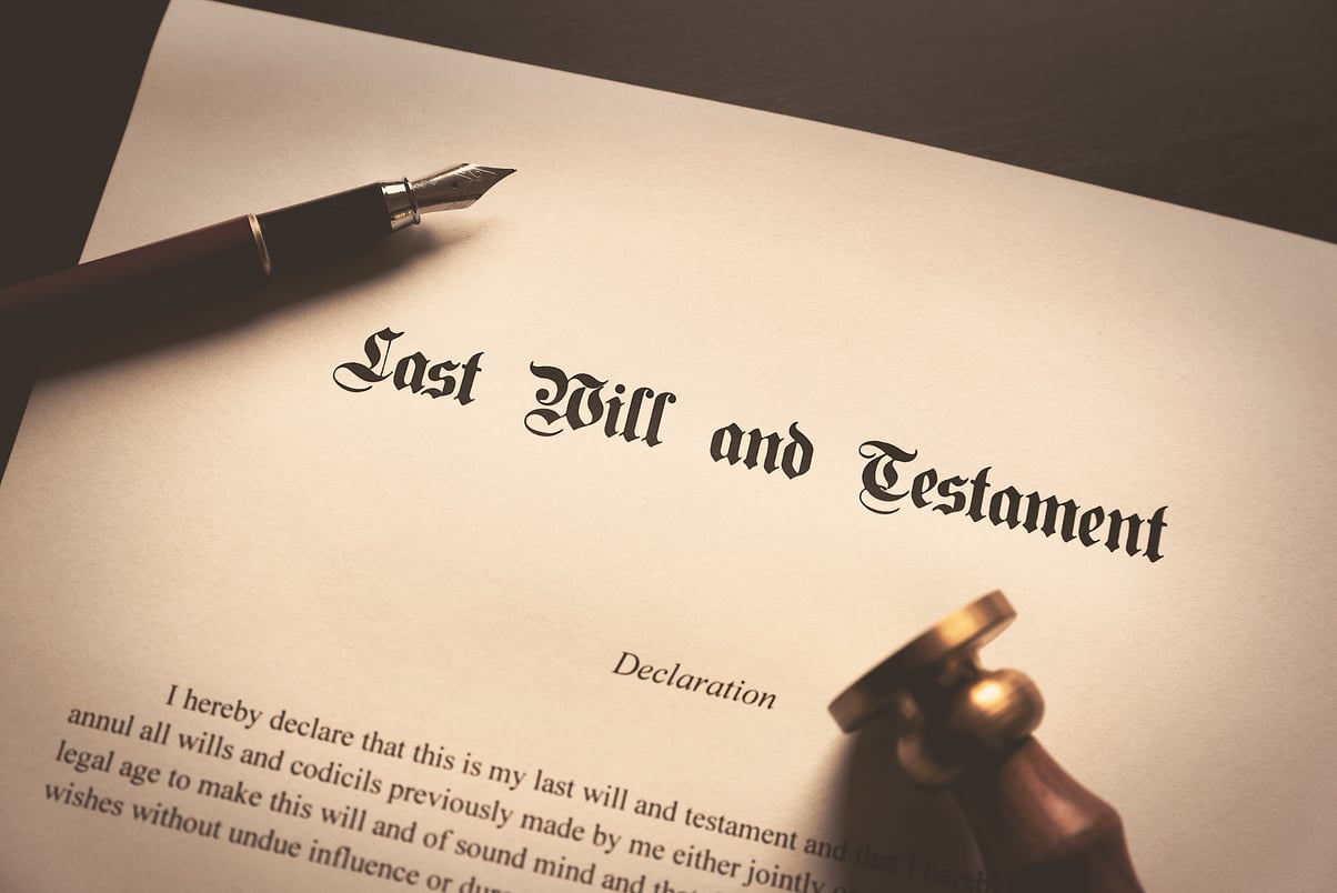 Last Will and Testament Concept